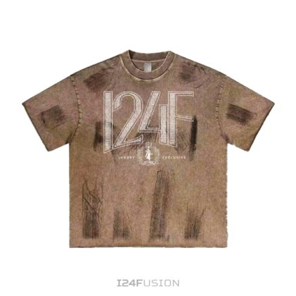 I24F Rhinestone Tshirt Wash brown