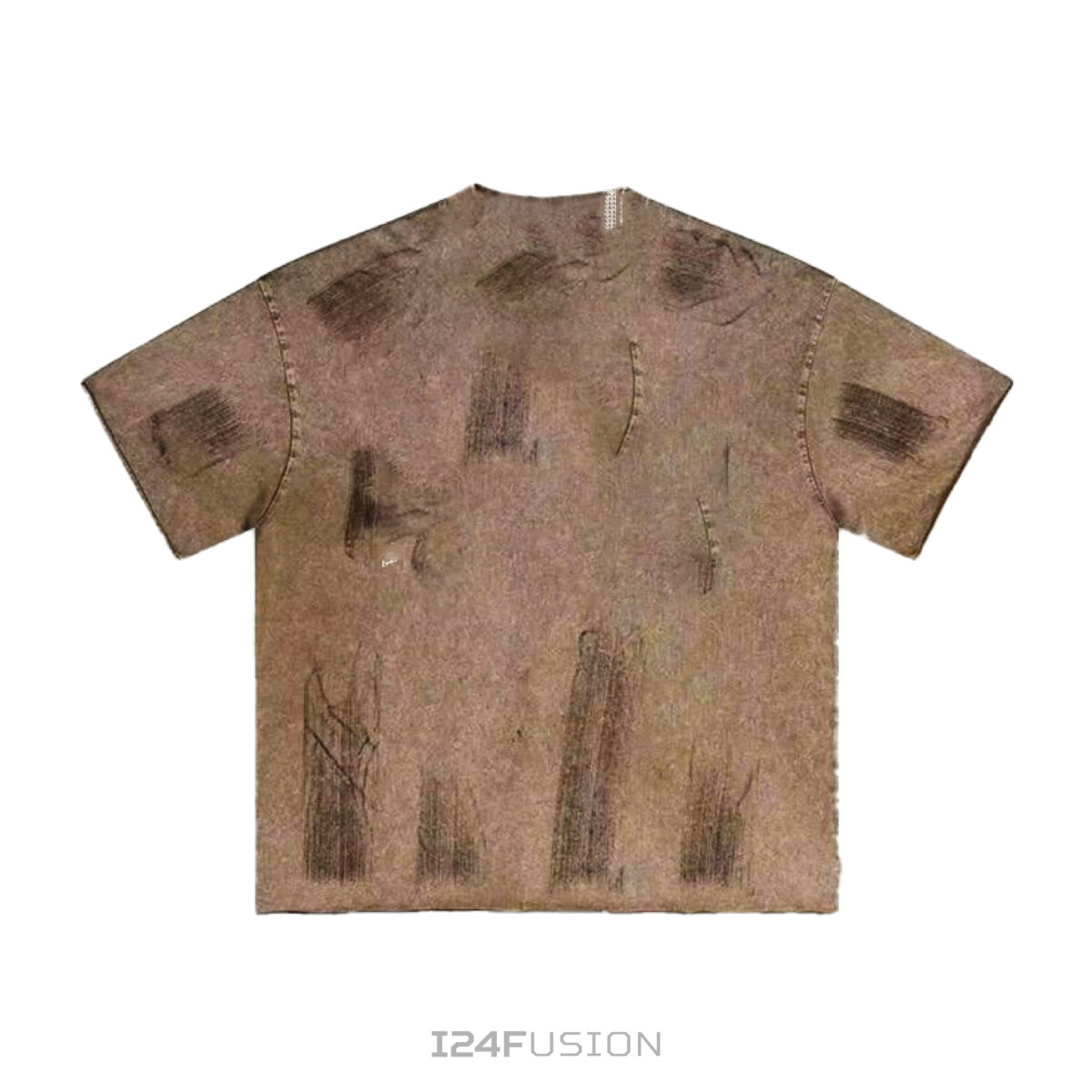I24F Rhinestone Tshirt Wash brown - Image 2